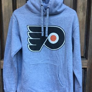 Philadelphia Flyers Fanatics Branded Team Logo Fleece Hoodie Heather Gray -M
